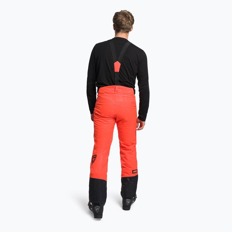 Pantaloni da sci Rossignol Hero da uomo rosso neon 4