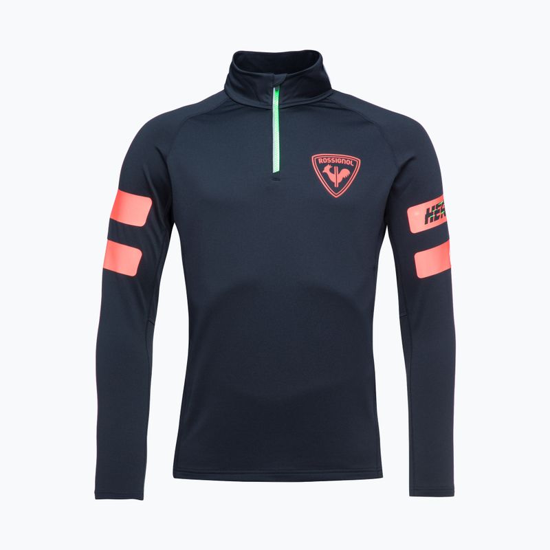 Felpa da uomo Rossignol Classique Hero 1/2 Zip nero/rosso 3