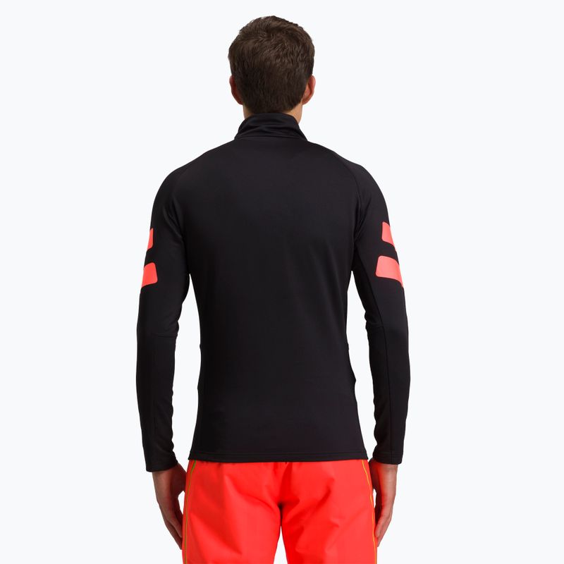 Felpa da uomo Rossignol Classique Hero 1/2 Zip nero/rosso 2