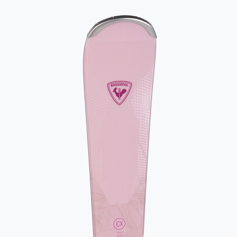 Sci da discesa femminile Rossignol Experience 76 + attacchi XP10 rosa/bianco 8