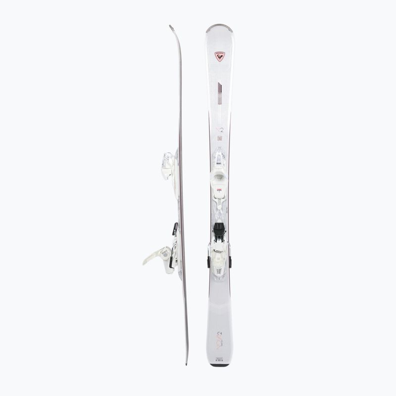 Sci da discesa femminile Rossignol Nova 2 + attacchi XP10 bianco 2