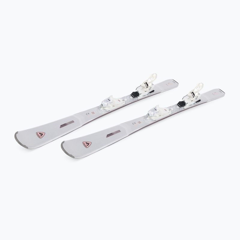 Sci da discesa femminile Rossignol Nova 2 + attacchi XP10 bianco 4