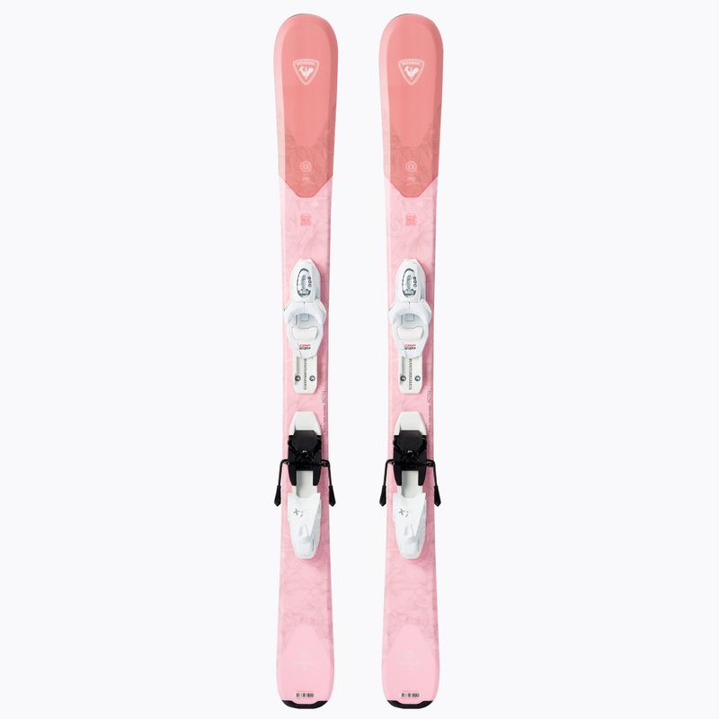 Sci da discesa per bambini Rossignol Experience W Pro + attacchi Kid4 rosa