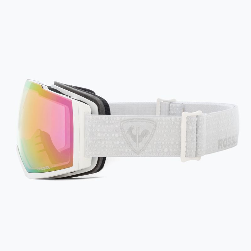 Occhiali da sci Rossignol Magne'lens bianco/rosa specchiato/argento specchiato 5