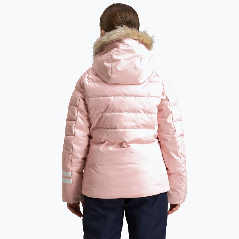 Giacca da sci Rossignol Girl Polydown rosa polvere per bambini 10