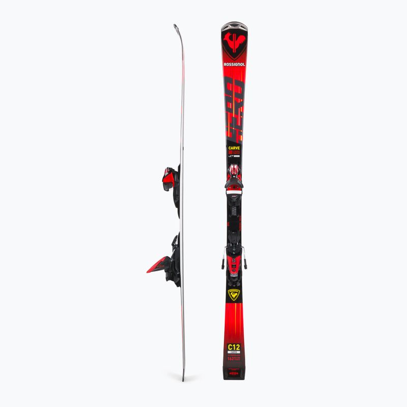 Sci da discesa Rossignol Hero Carve K + attacchi NX12 rosso 2