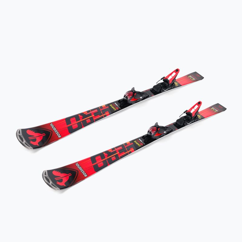 Sci da discesa Rossignol Hero Carve K + attacchi NX12 rosso 4