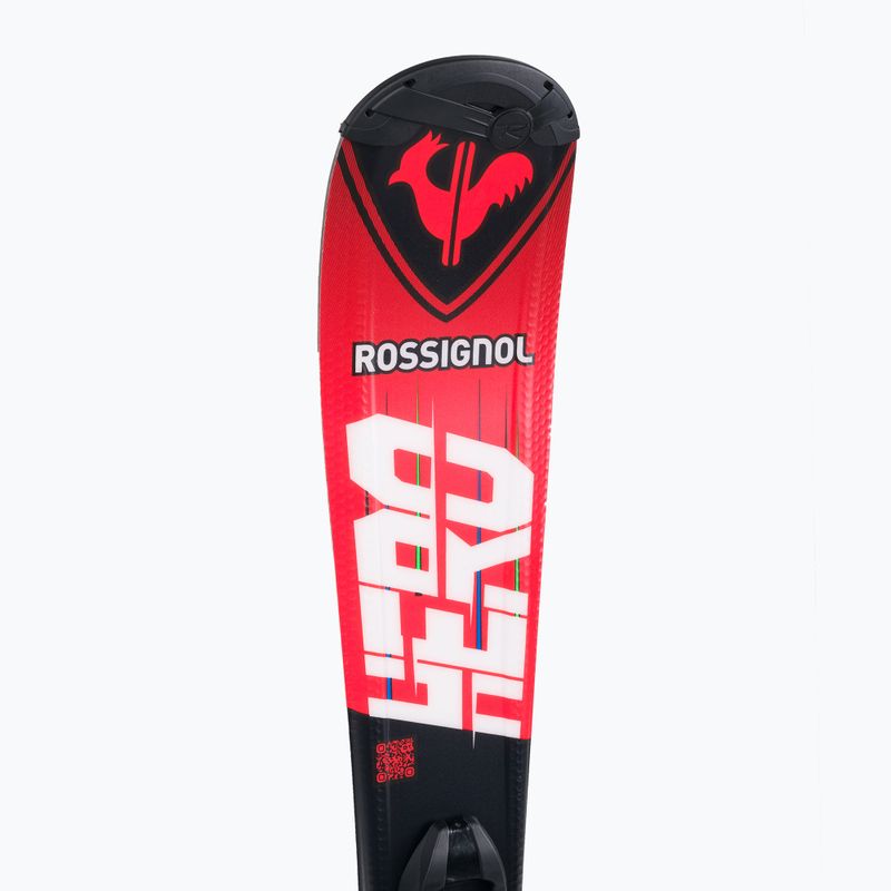 Sci da discesa per bambini Rossignol Hero 100-140 + attacchi KID 4 rosso 8