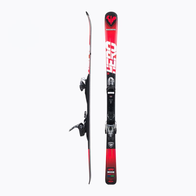 Sci da discesa per bambini Rossignol Hero 130-150 + attacchi XP7 rosso 2