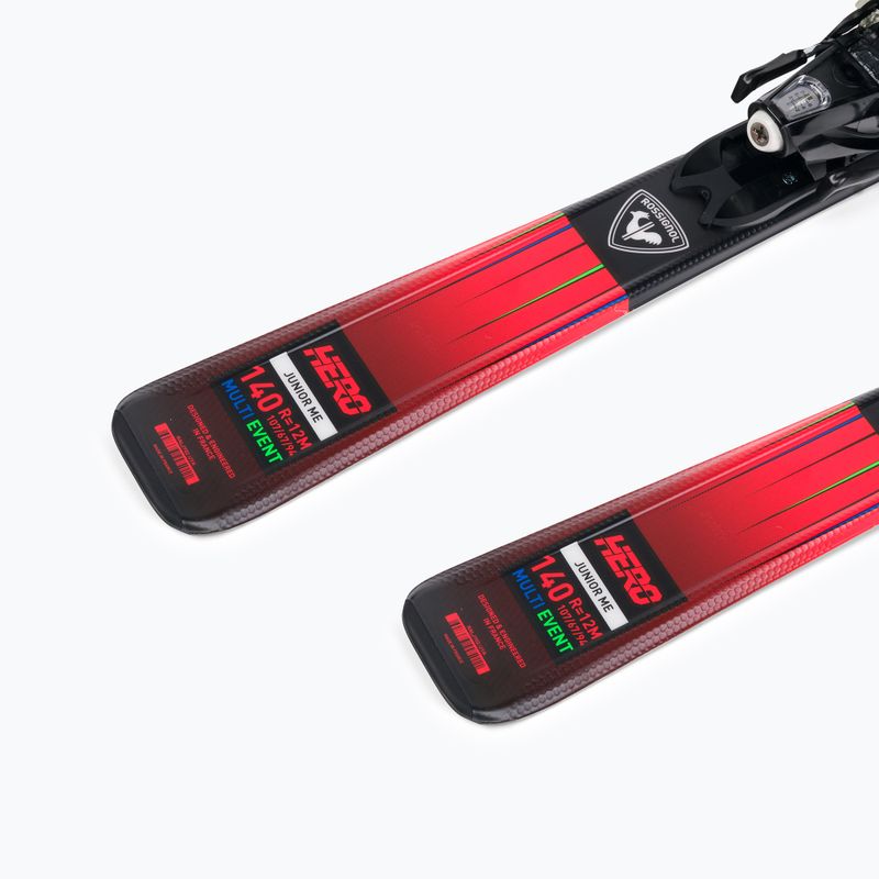 Sci da discesa per bambini Rossignol Hero 130-150 + attacchi XP7 rosso 9