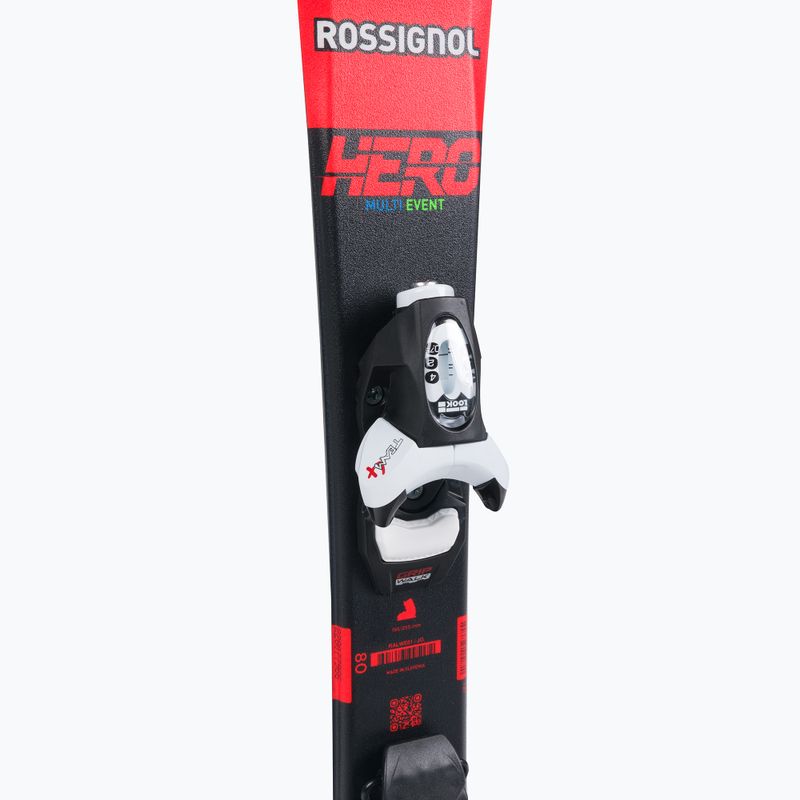 Sci da discesa per bambini Rossignol Hero Pro + attacchi Team 4 GW nero Bulk red 6