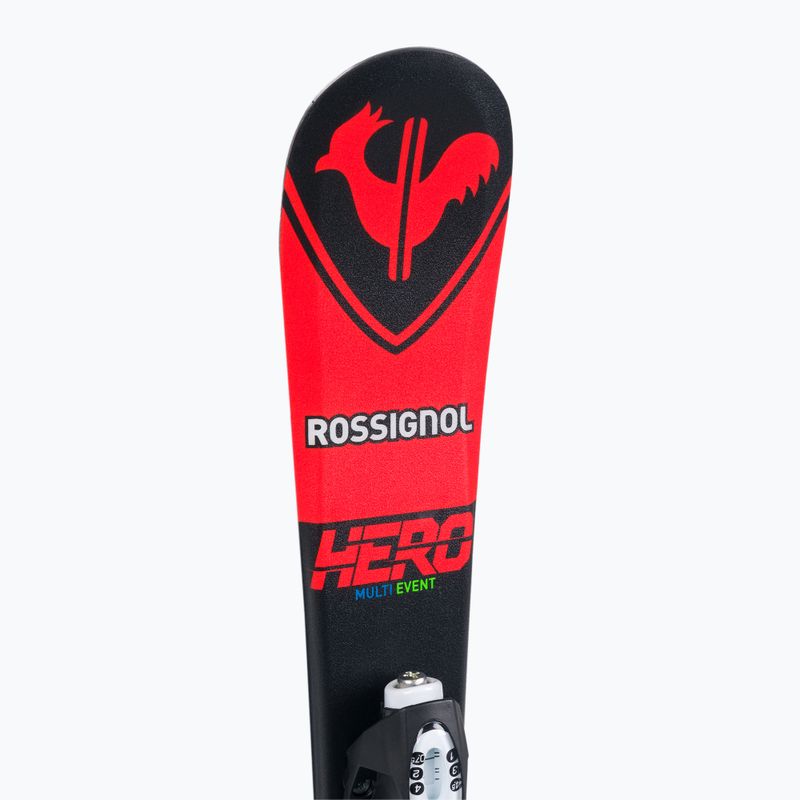 Sci da discesa per bambini Rossignol Hero Pro + attacchi Team 4 GW nero Bulk red 8