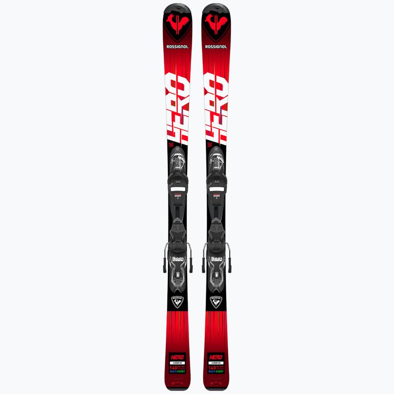 Sci da discesa per bambini Rossignol Hero 130-150 + attacchi XP7 rosso 10