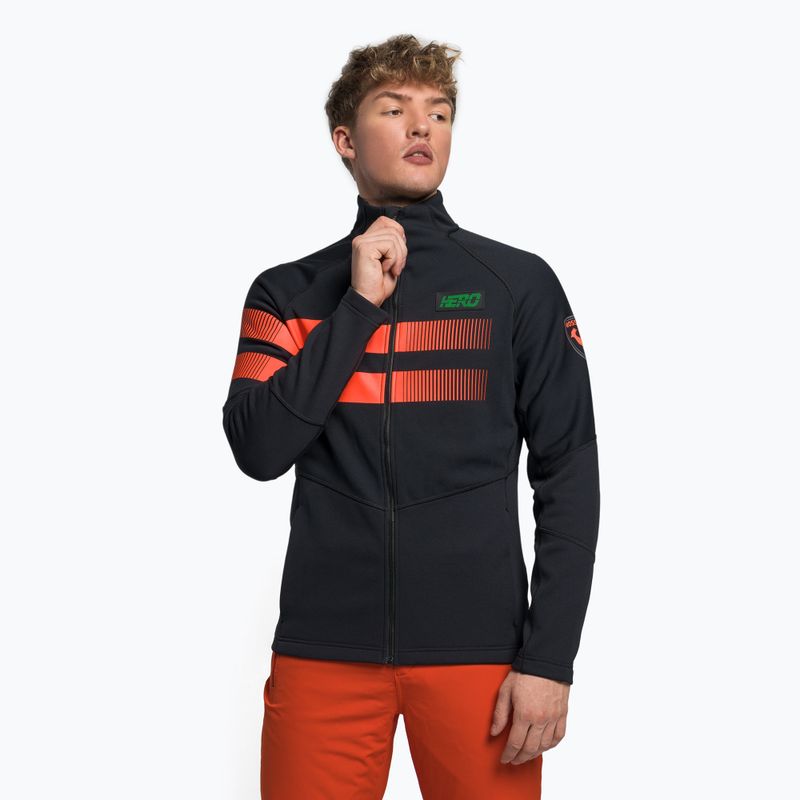 Felpa Rossignol Hero Clim uomo nero/rosso