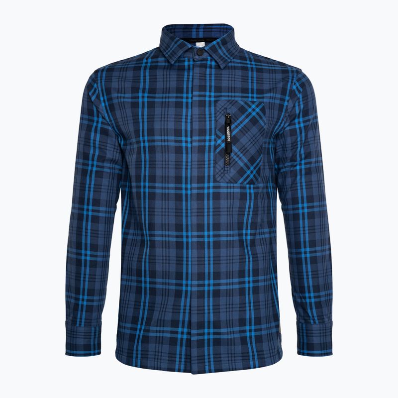 Camicia di flanella Rossignol da uomo, blu scuro 6