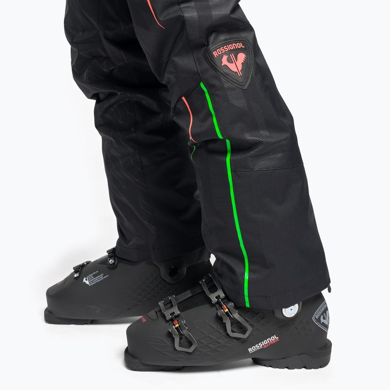 Pantaloni da sci Rossignol Hero da uomo, nero 4