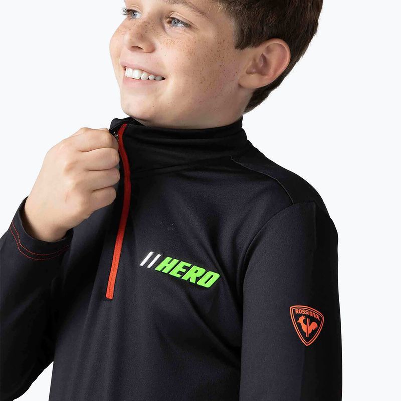 Felpa da bambino Rossignol Hero Warm Stretch nero 5