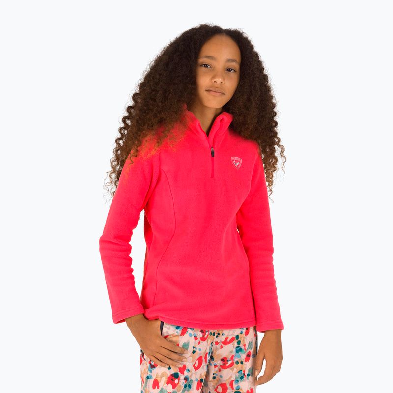 Rossignol felpa bambino 1/2 Zip Pile rosa