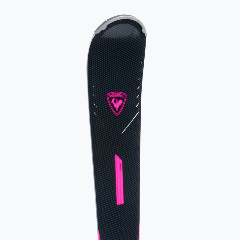 Sci da discesa femminile Rossignol Nova 2S + attacchi Xpress W 10 GW nero/rosa 8