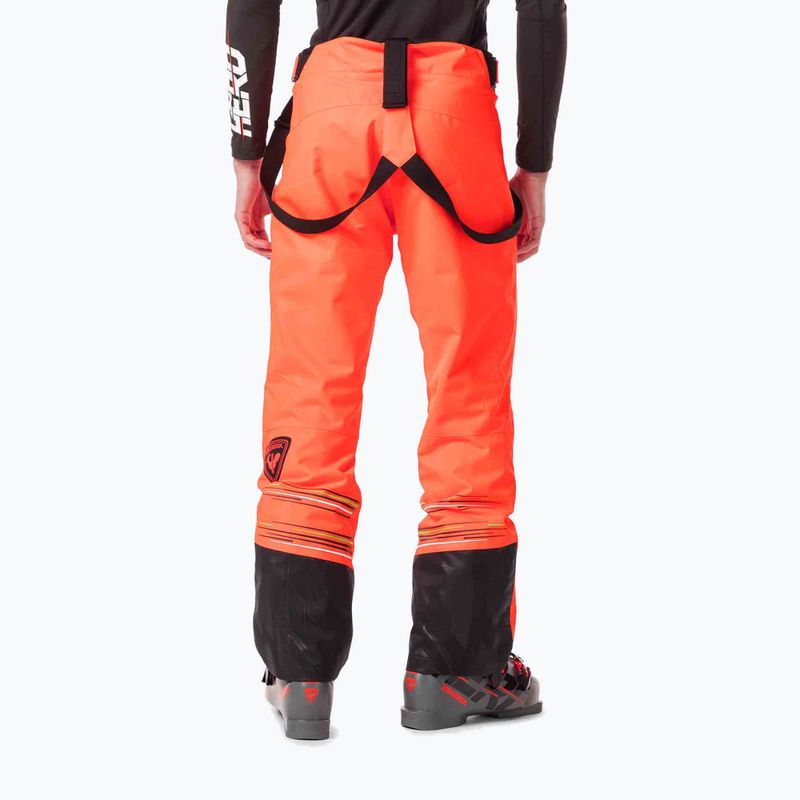 Pantaloni da sci Rossignol Hero da uomo rosso neon 3