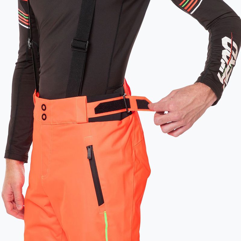 Pantaloni da sci Rossignol Hero da uomo rosso neon 6