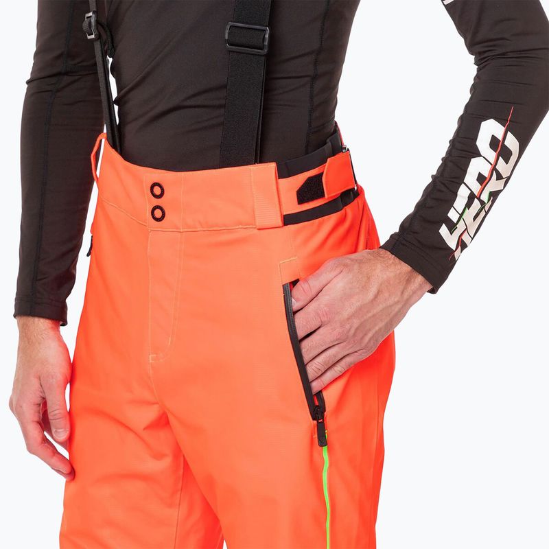 Pantaloni da sci Rossignol Hero da uomo rosso neon 7