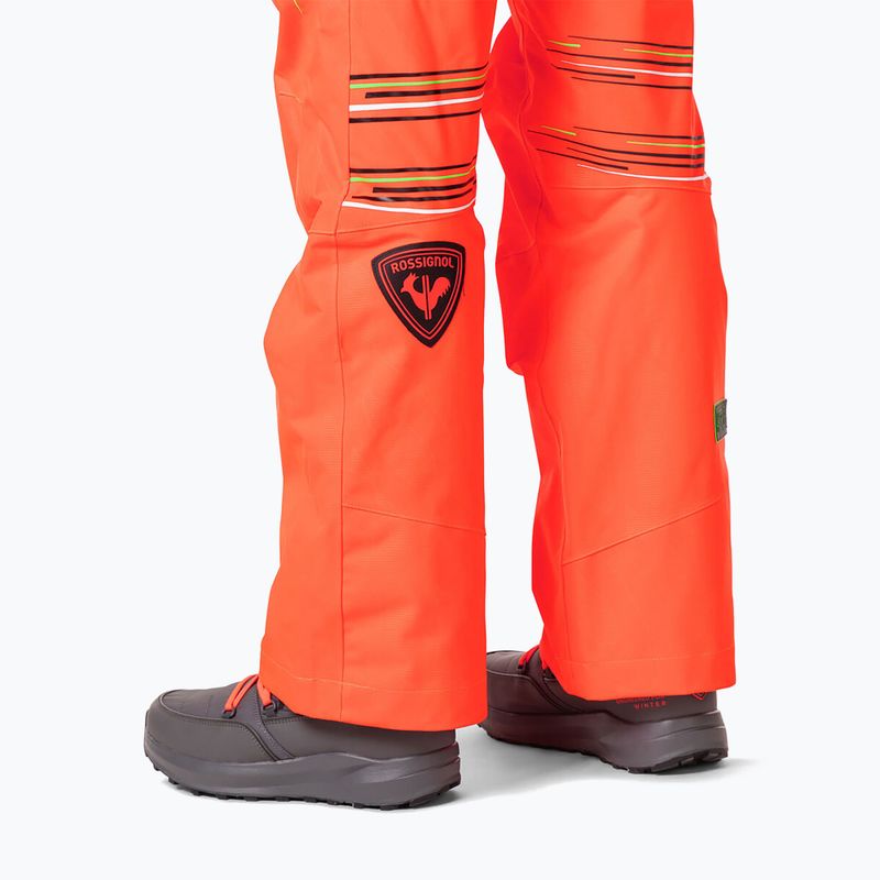 Pantaloni da sci Rossignol Hero da uomo rosso neon 8