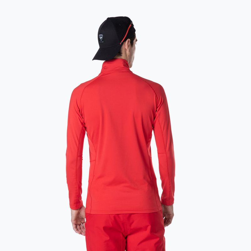 Rossignol Classique 1/2 Zip sport uomo rosso manica lunga termica 3