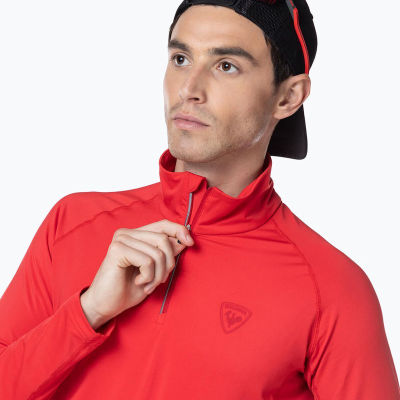 Rossignol Classique 1/2 Zip sport uomo rosso manica lunga termica 5