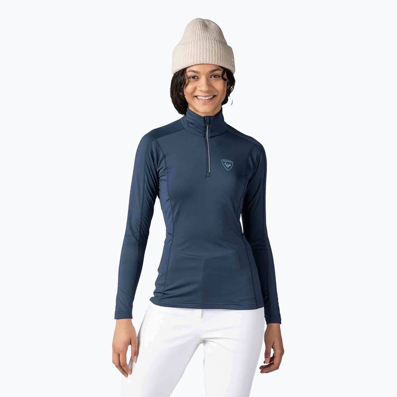 Rossignol Classique 1/2 Zip donna manica lunga termica dark navy 3