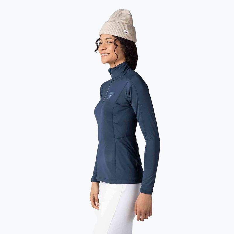 Rossignol Classique 1/2 Zip donna manica lunga termica dark navy 4