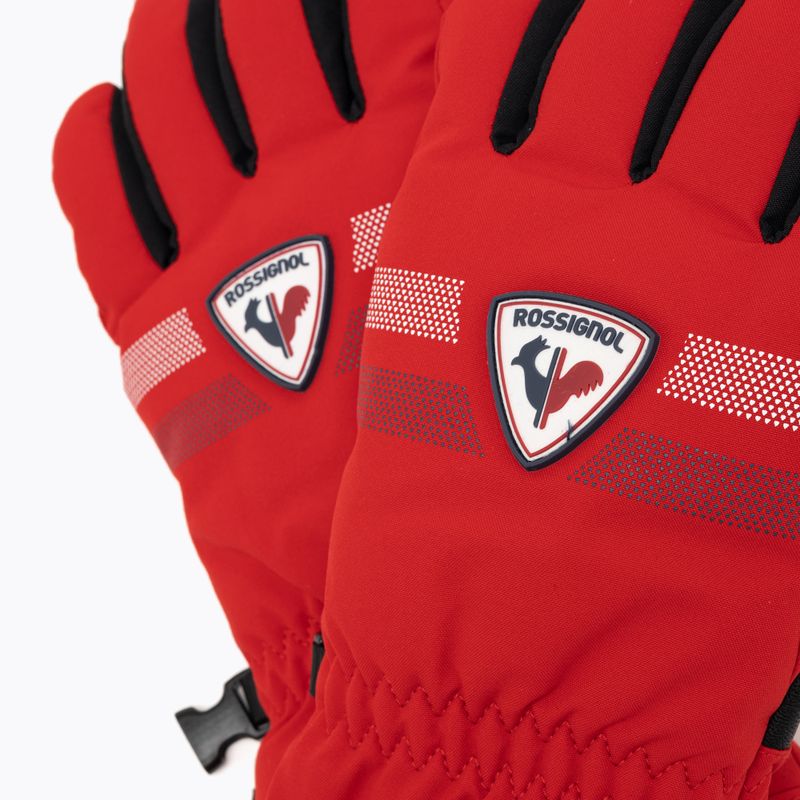 Guanto da sci Rossignol Jr Roc Impr G sport rosso da bambino 4