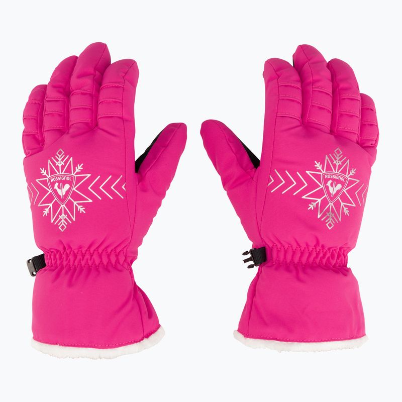 Guanto da sci da donna Rossignol Perfy G rosa orchidea 3