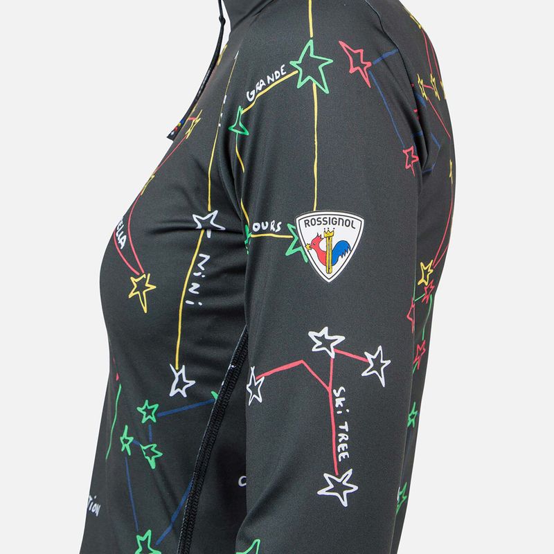 Maglia termica da donna Rossignol Booster 1/2 Zip Top 100 black 6