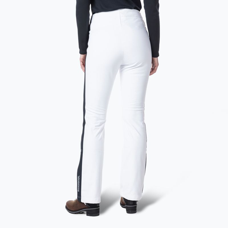 Pantaloni da sci Rossignol Resort Softshell da donna, bianco 3