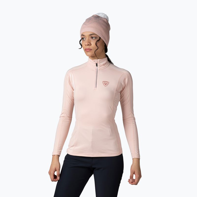 Maglia termica da donna Rossignol Classique 1/2 Zip powder pink