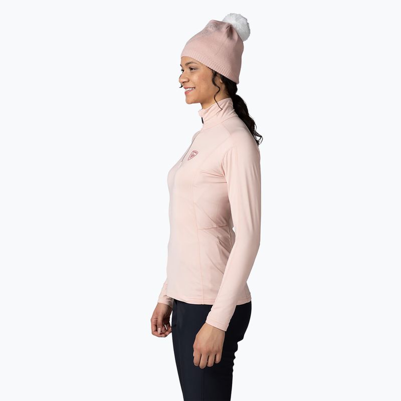 Maglia termica da donna Rossignol Classique 1/2 Zip powder pink 3