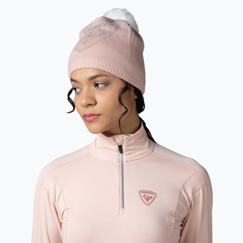 Maglia termica da donna Rossignol Classique 1/2 Zip powder pink 5