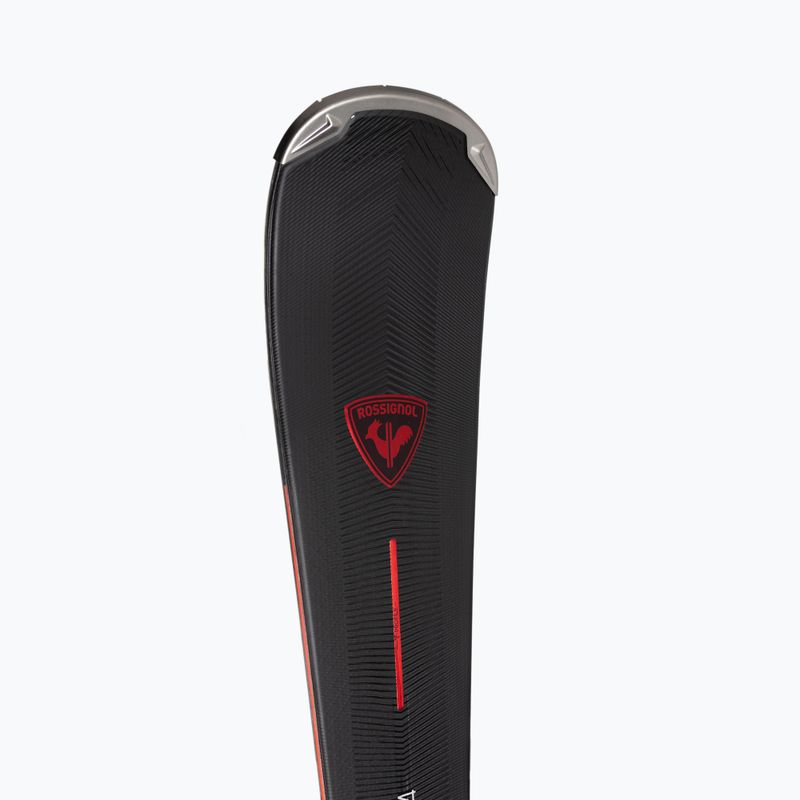 Sci da discesa femminile Rossignol Nova 14 K + attacchi NX12 nero opaco/nero metallizzato 6