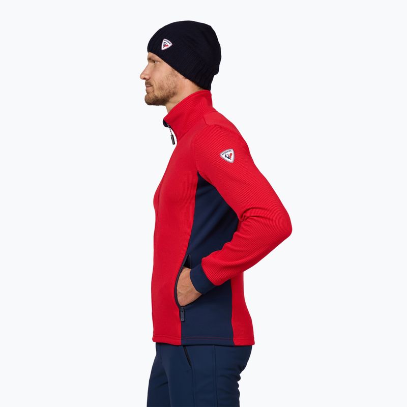 Felpa da sci Rossignol Cieloalto Fleece Fz sport uomo rosso 4