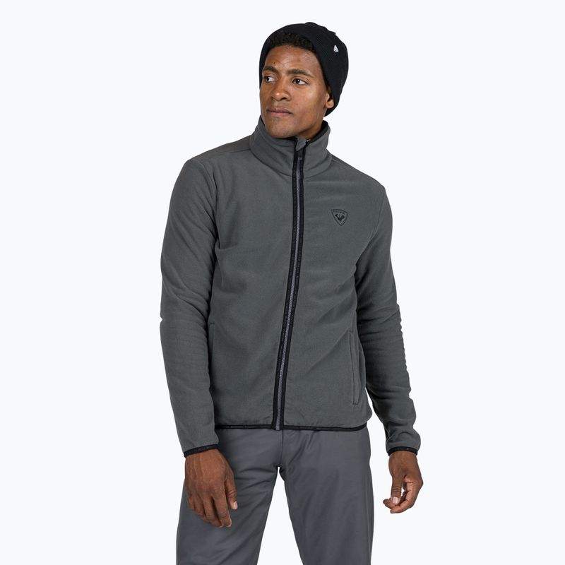 Felpa da uomo Rossignol Strawpile Fleece Fz grigio onice