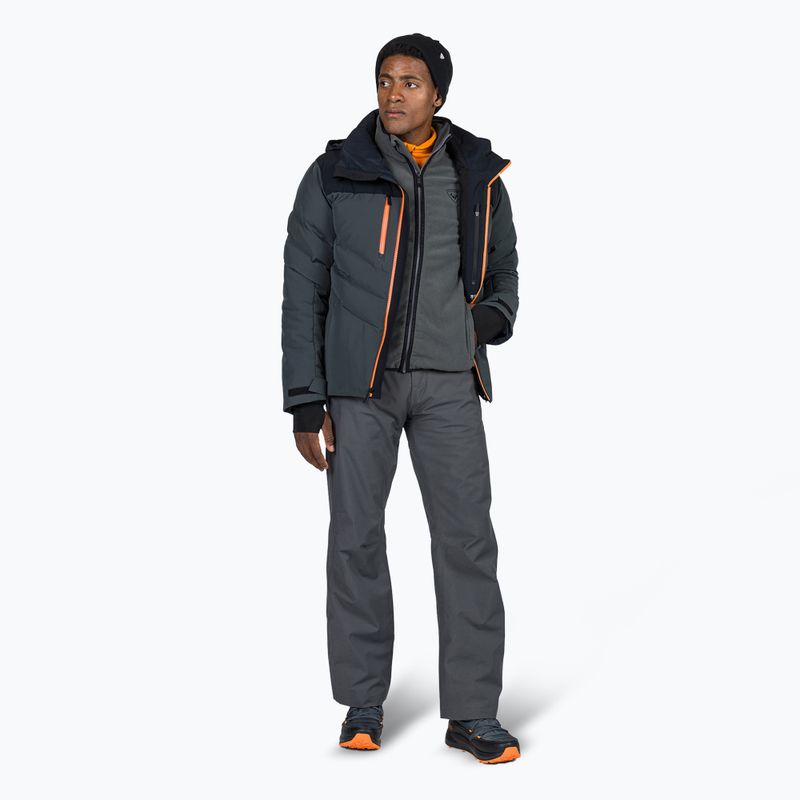 Felpa da uomo Rossignol Strawpile Fleece Fz grigio onice 2