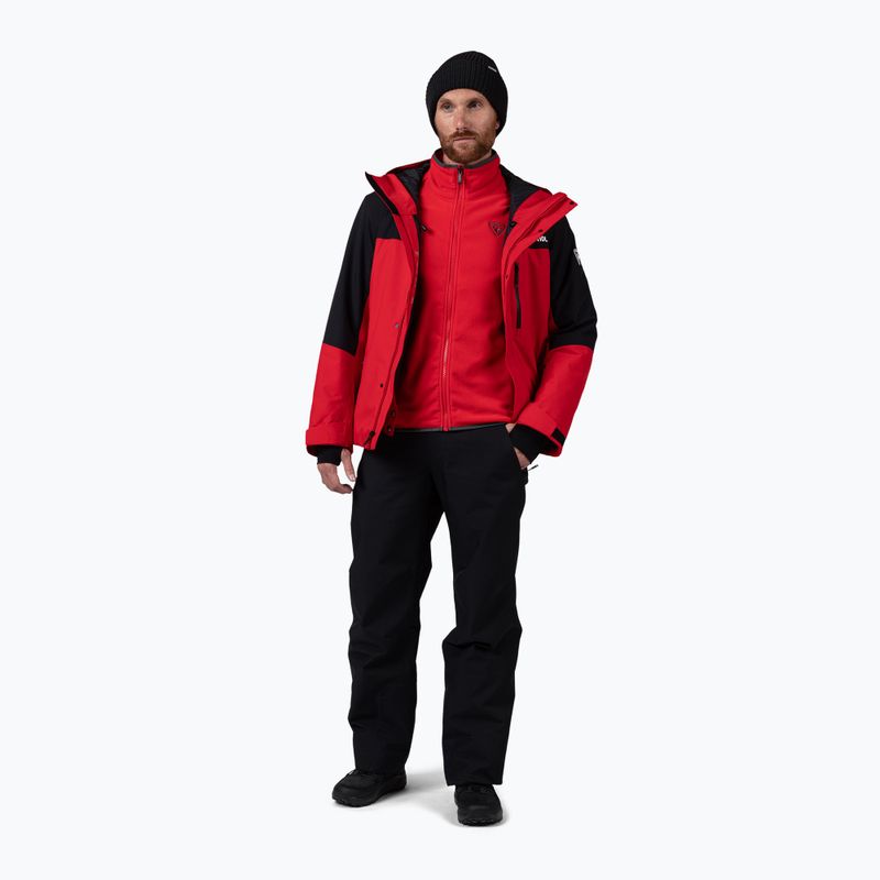 Felpa uomo Rossignol Strawpile Fleece Fz sports red 2