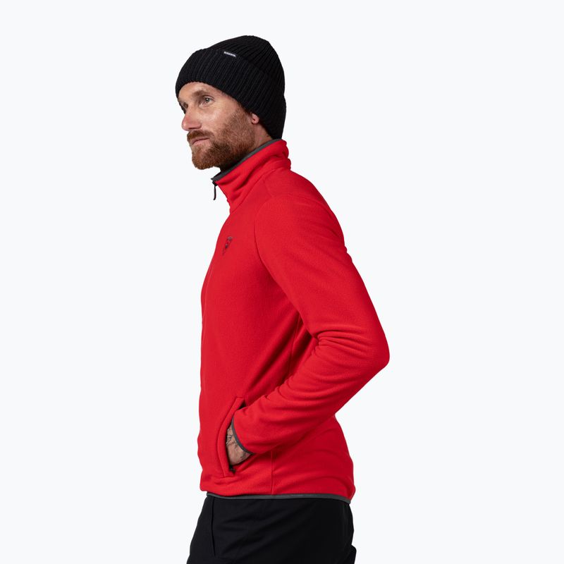 Felpa uomo Rossignol Strawpile Fleece Fz sports red 4