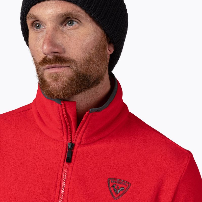 Felpa uomo Rossignol Strawpile Fleece Fz sports red 5