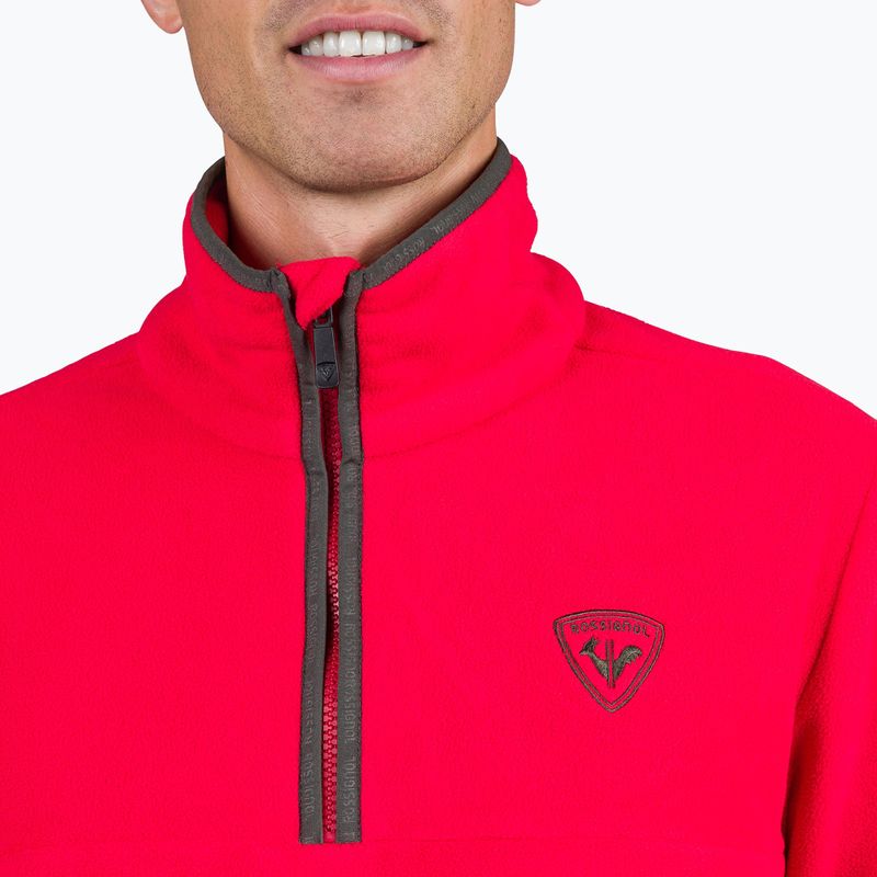 Felpa sportiva da uomo Rossignol Strawpile Fleece Hz rosso 4