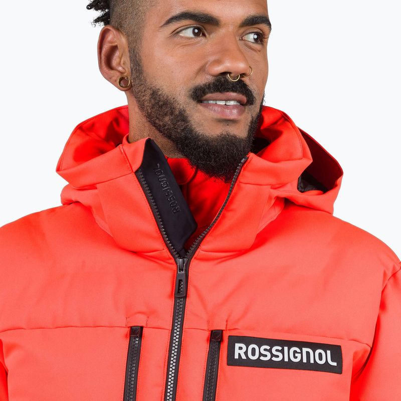 Giacca da sci Rossignol Hero Blackside Puffy da uomo rosso neon 7