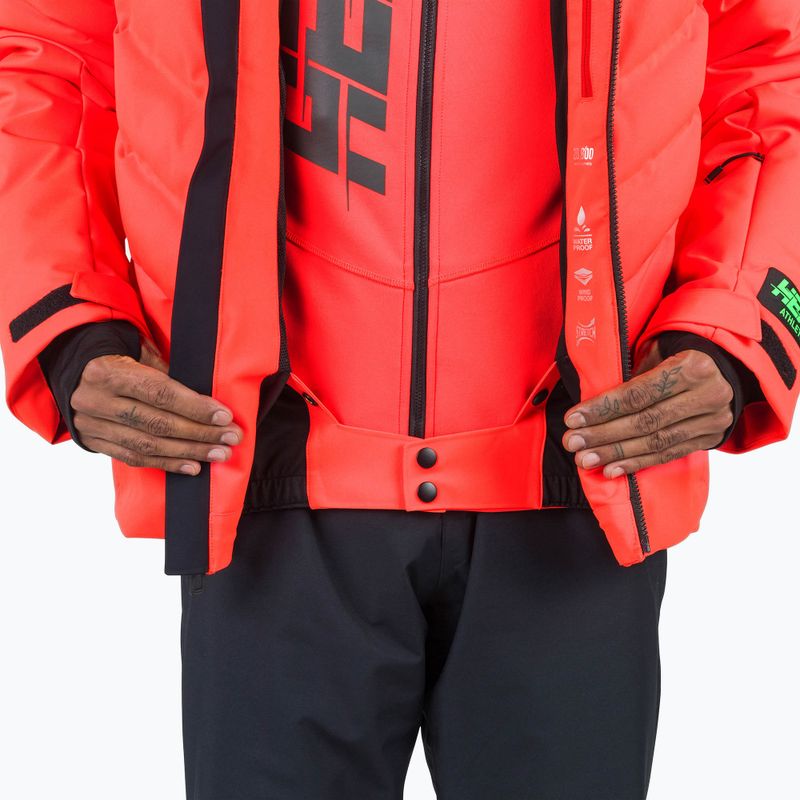 Giacca da sci Rossignol Hero Blackside Puffy da uomo rosso neon 19