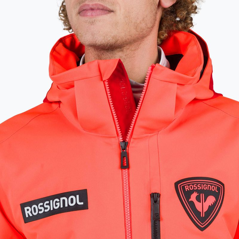 Giacca da sci Rossignol Hero Blackside da uomo rosso neon 6