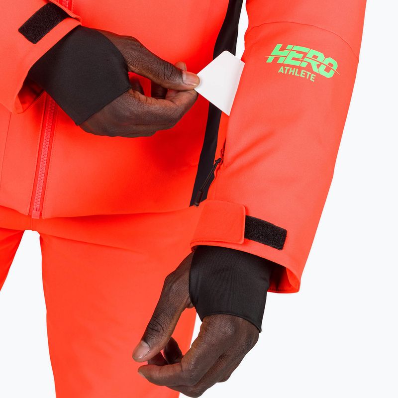 Giacca da sci Rossignol Hero Velika da uomo rosso neon 13